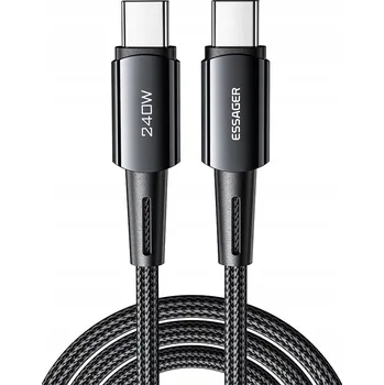 Datový kabel Kabel ESSAGER USB-C - USB-C 2 m černý