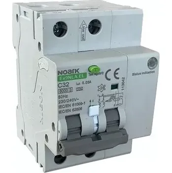 modulární přístroj a rozvaděč NOARK 113630 Ex9NLA EL 2P B10 A 30mA Chránič s obloukovou ochranou, 6kA (NOARK 113630 Ex9NLA EL 2P B10 A 30mA)