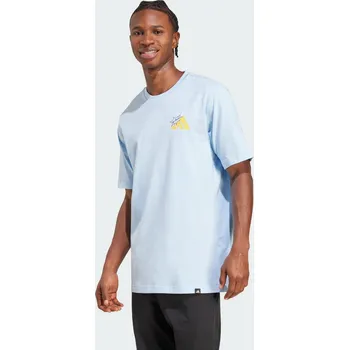 Pánské tričko ADIDAS Tričko s potiskem Food Grilled Cheese M MODRÁ