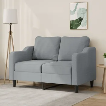 Pohovka zahrada-XL 2místná pohovka světle šedá 120 cm textil 359351