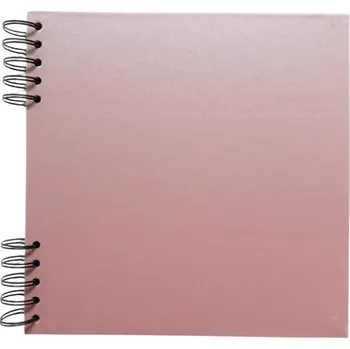 Fotoalbum Scrap delux Album Delux světle růžové 22x22 černé listy