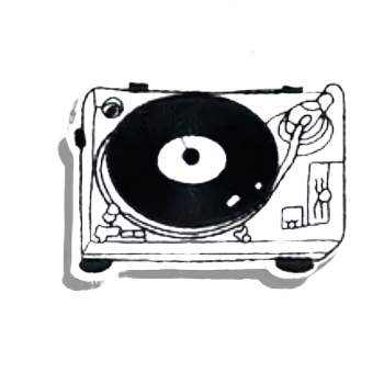 Nášivka Nažehlovací nášivka - gramofon (6,5 x 4,7 cm)