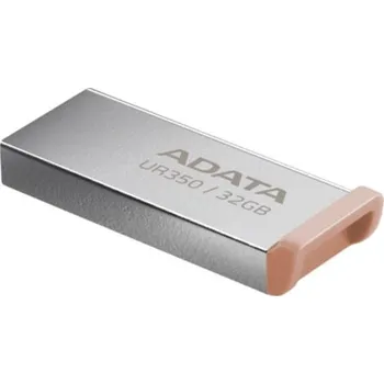 USB flash disk ADATA Flash Disk 32GB UR350, USB 3.2 Dash Drive, kov hnědá
