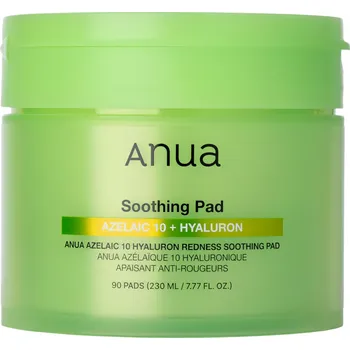 Pleťový krém Anua - Azelaic 10+ Hyaluron Redness Soothing Pad - Zklidňující polštářky na obličej - 230ml/90ks