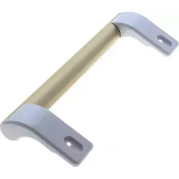 Příslušenství pro lednici Náhradní madlo dveří chladničky Whirlpool Indesit 231 mm - bílá rukojeť s kovovým efektem, kompatibilní s kódy 480132101115 a C00323380, rozteč otvorů 200 mm