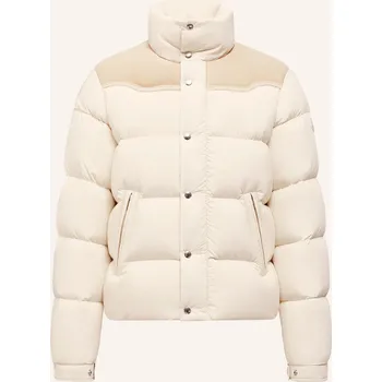 Pánská bunda Moncler Pánská Peříová Bunda Verine S Kůží, režná / béžová, 50