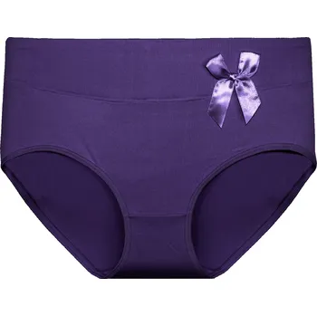 Kalhotky FINE WOMAN Dámské kalhotky klasik s ozdobnou mašlí 9033 Barva: fialová, Velikost: S/M