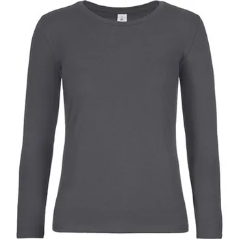 Dámské tričko B&C Dámské tričko s dlouhým rukávem TW08T Dark Grey (Solid) XXL