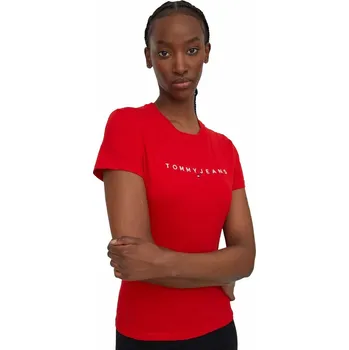 Dámské tričko Tommy Jeans dámské červené tričko - S