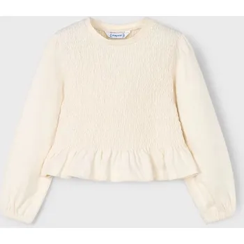 Chlapecké oblečení Dětské bavlněné tričko s dlouhým rukávem Mayoral 4007.6E.Mini.9BYA béžová 01X, vel. 98