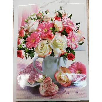 Dárková taška Dárková taška - 56 x 40,5 cm - Květiny ve váze
