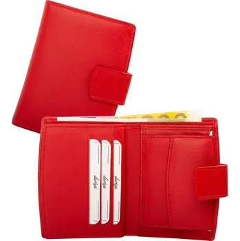 Peněženka Dámská peněženka skládací na klip Dariya červená z pravé kůže