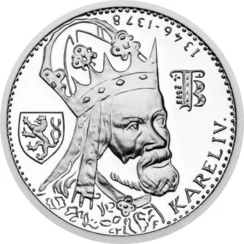 Stříbrná medaile Novoražba karlovského dukátu proof