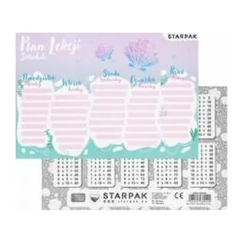 Set školních potřeb Plan lekcji z tabliczką mnożenia Shell (25szt)