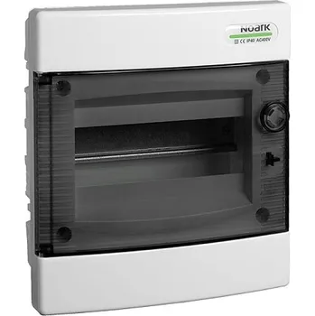 Rozvaděč Noark 106165 PNF-HW 8T Plastová rozvodnice, průhledné dveře, pro montáž do dutých stěn, montáž pod omítku, IP40, 1 řada, 8 modulů (PNF-HW 8T)