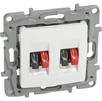 Elektrická zásuvka Legrand Niloé reproduktorová dvojitá zásuvka bílá 764581 (Legrand 764581)