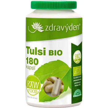 Přírodní produkt Zdravý den Tulsi BIO 180 kapslí