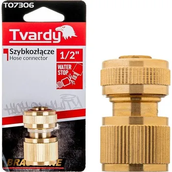 Tvardy Mosazný konektor na hadici se stop funkcí – BRASS-LINE série 61394 T07306