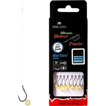 MIKADO - Návazec MF s gumkou 0,28 mm 10 cm vel. 4 8 ks