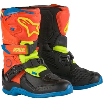 Moto obuv Dětské boty na motorku Alpinestars Tech 3S Kids 2024 fluo oranžovo-modro-fluo žluto-černé 29