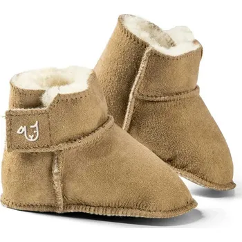 Capáčky Fellhof Semišové capáčky s jehněčí kožešinou, suchý zip Velikost: 20/21