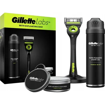 Holicí strojek Gillette Labs dárková sada - Holící strojek + gel na holení + hydratační pleťový krém.