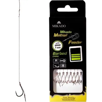 Rybářský háček MIKADO - Návazec MF s jehlou 0,12 mm 10 cm vel. 12 8 ks