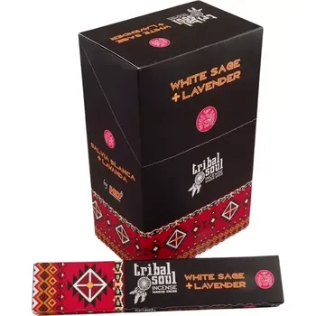 Vonná tyčinka Tribal Soul Vonné tyčinky Tribal Soul Bílá Šalvěj a Levandule 15 g