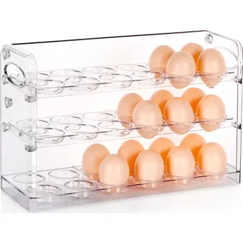 Dóza na potraviny Vilde Třípatrový organizér na 36 vajec čirý