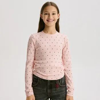 Dětská móda Reserved - Vzorovaná halenka - růžová - 404FT-30X - 404FT-30X-134