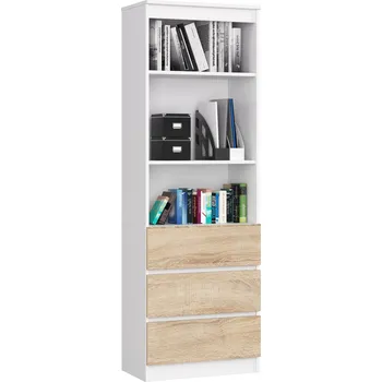 Knihovna Knihovna Star 60 cm bílá/dub sonoma