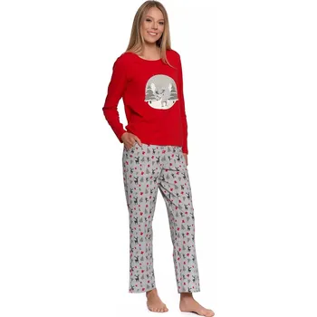 Pánské pyžamo Pyžamo Moraj PDD4800-012 long/r S-2XL červená XXL