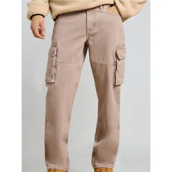 Pánské džíny Sinsay - Džíny cargo - béžová - 473FB-80X - 473FB-80X-28