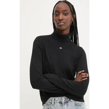 Dámský svetr Tommy Jeans dámský černý rolák - L
