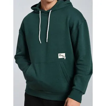 Oblečení a móda Sinsay - Mikina s&nbsp;kapucí - zelená - 5038O-67X - 5038O-67X-S