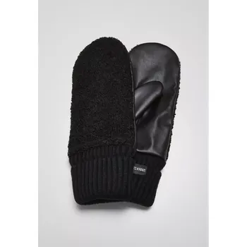 Rukavice Unisex rukavice Urban Classics Sherpa Synthetic Leather Gloves velikost L / XL black