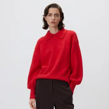 Dámský svetr Reserved - Svetr s límečkem - červená - 653HO-33M - 653HO-33M-M