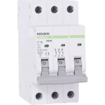 Jistič NOARK 110791 Ex9B40J 3P C16 Úzký instalační jistič 40,5 mm, 6 kA, char. C, 16 A, 3pól (Ex9B40J 3P C16)