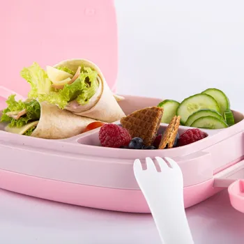 Svačinový box Lunchbox Kids Window růžový UMAMI 800 ml