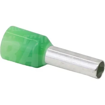 Kabelové oko Tracon E22 Izolované lisovací dutinky s plastovým krčkem, zelené 6mm2, L=20mm (Tracon E22)