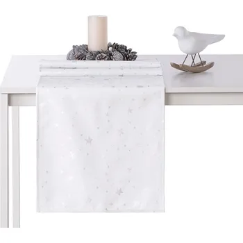 Koberec AKCE Stříbrný vánoční běhoun STARDUST- různé velikosti II.jakost Rozměr: 80 x 80 cm