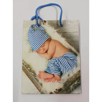 Dárková taška Dárková taška - 23 x 18 cm - Narození miminka - chlapeček 1