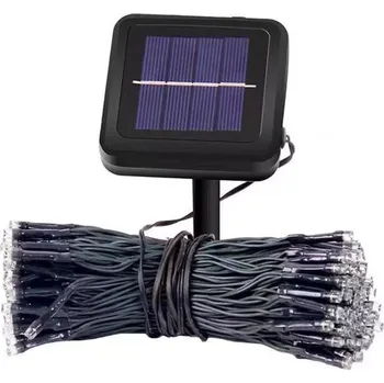 Venkovní osvětlení Aerbes Venkovní vánoční osvětlení se solárním panelem - 10m (100 LED) Teplá bílá