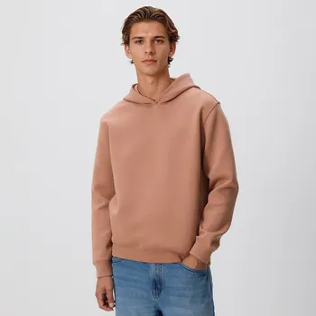 Pánská mikina Reserved - Regular mikina s kapucí - tělová - 8086H-02X - 8086H-02X-XL