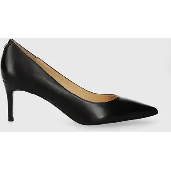 Dámské lodičky Kožené lodičky Guess BRAVO4 černá barva, FLPBV4 LEA08 FLPBV4.LEA08.BLACK 99X, EUR 36