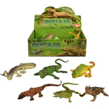 Figurka Ještěr, 17 cm, 12 ks v boxu