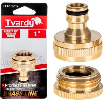 Tvardy Mosazný adaptér na kohoutek 1" s redukcí na 3/4" – BRASS-LINE série 61384 T07325