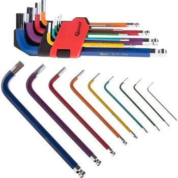 Ruční nářadí GEKO Sada imbusových klíčů 1.5-10mm CrV 9ks 61589 G01702