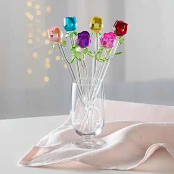Sklenice 6 skleněných růží