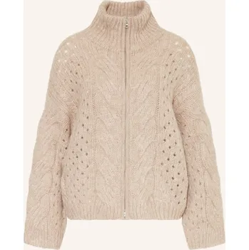 Dámský svetr Mrs & Hugs Dámský Pletený Kardigan S Alpakou, béžová, 36